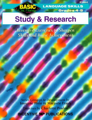 Study and Research: Inventive Exercises to Sharpen Skills and Raise Achievement (Basic, Not Boring 4 to 5),Used