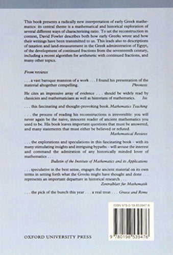 The Mathematics Of Plato'S Academy: A New Reconstruction,Used