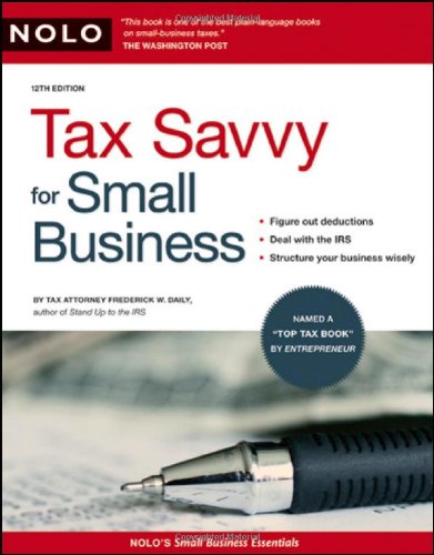 TAX SAVVY FOR SMALL BUSINESS,Used