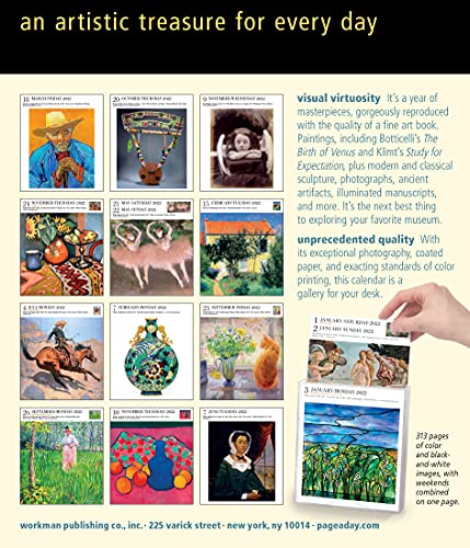 Art Pageaday Gallery Calendar 2022: A Year Of Masterpieces On Your Desk.,Used
