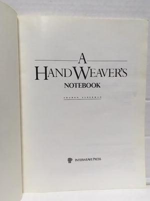 A Handweaver's Notebook,New