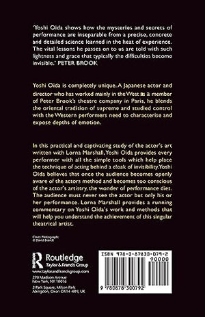 The Invisible Actor (Theatre Arts (Routledge Paperback)),Used