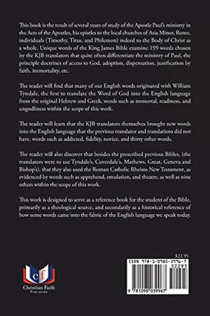 Unique Words of the King James Bible,Used