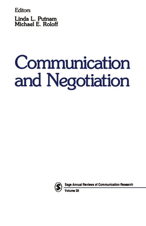 Communication And Negotiation (Sage Series In Communication Research),Used