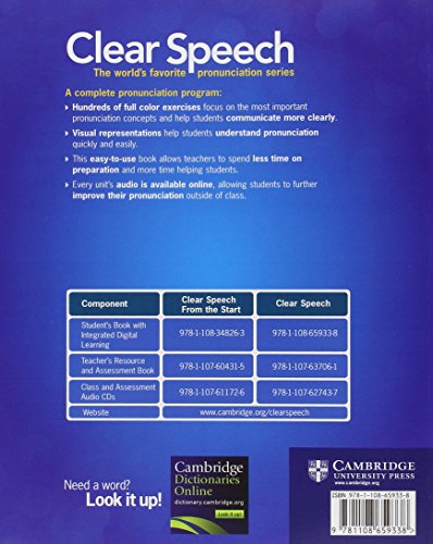 Clear Speech Student's Book with Integrated Digital Learning: Pronunciation and Listening Comprehension in North American Englis,New