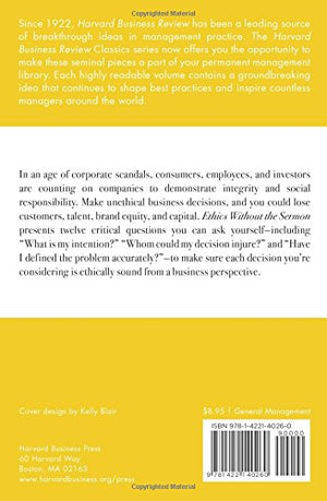 Ethics Without the Sermon (Harvard Business Review Classics),Used