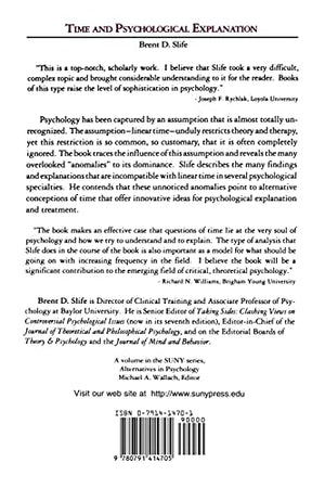 Time and Psychological Explanation (S U N Y Series, Alternatives in Psychology),New