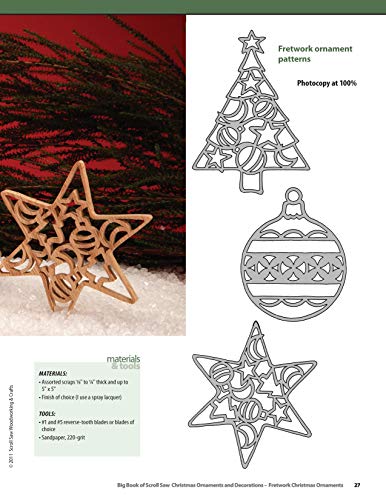 Big Book Of Christmas Ornaments And Decorations: 37 Favorite Projects And Patterns (Fox Chapel Publishing) Scroll Saw Designs Fo,Used