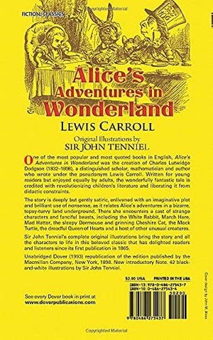 Alice's Adventures in Wonderland (Dover Thrift Editions: Classic Novels),Used