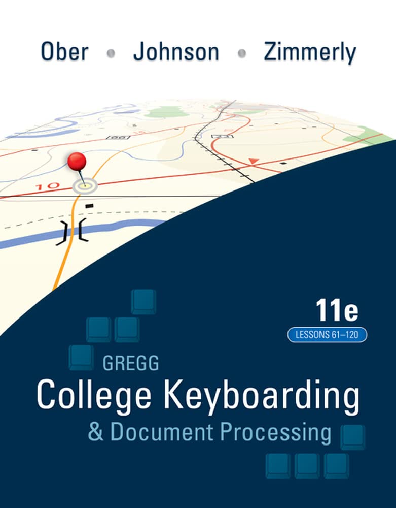 Gregg College Keyboarding & Document Processing (GDP); Lessons 61120 text,New