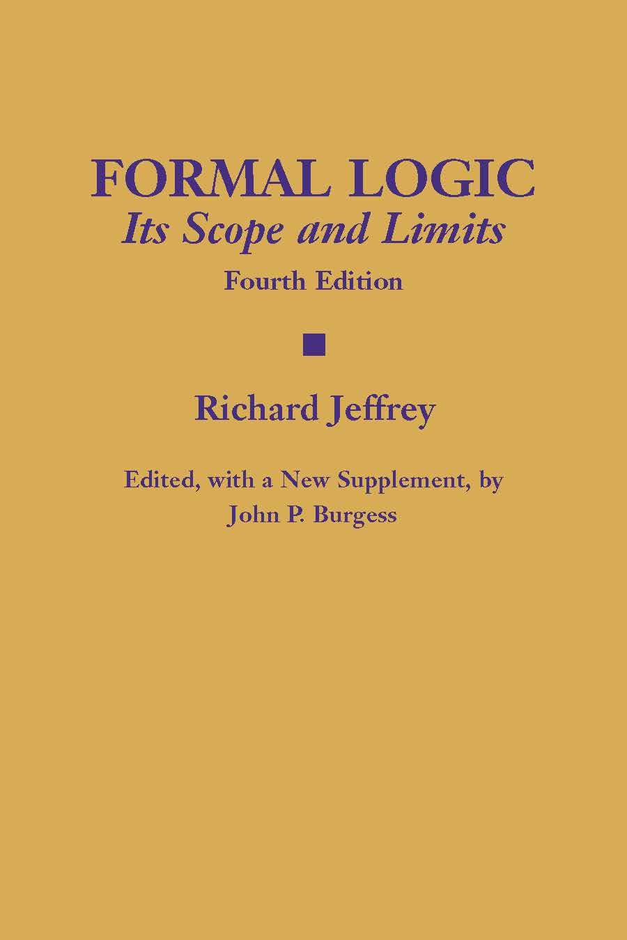 Formal Logic: Its Scope And Limits