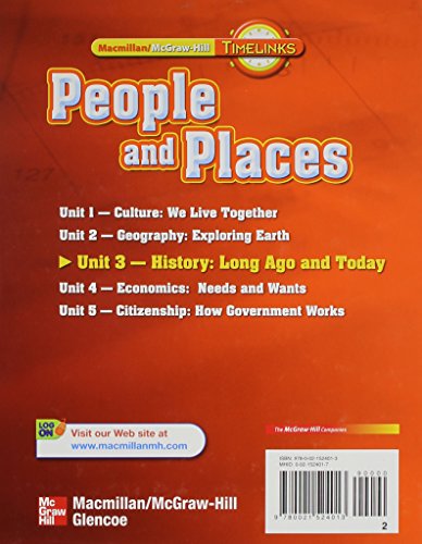TimeLinks: Second Grade, People and PlacesUnit 3 History Student Edition (OLDER ELEMENTARY SOCIAL STUDIES),Used