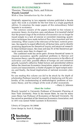 Essays in Economics: Theories, Theorizing, Facts and Policies,Used