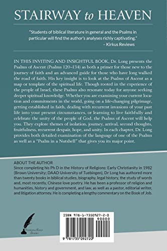 Stairway to Heaven: The Psalms of Ascent (120134) and the Spiritual Life,Used