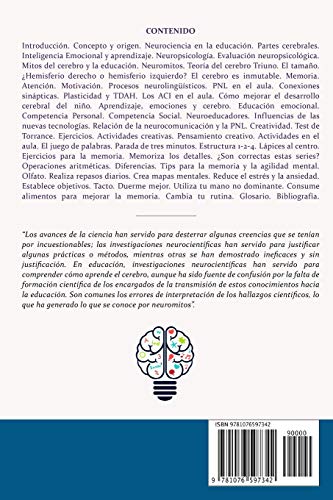 Educacin y Neurociencia: Tratados, anlisis, neuroaula y ejercicios (Spanish Edition),Used