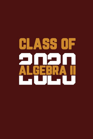 Class Of 2020 Algebra II: Senior 12th Grade Graduation Notebook,Used