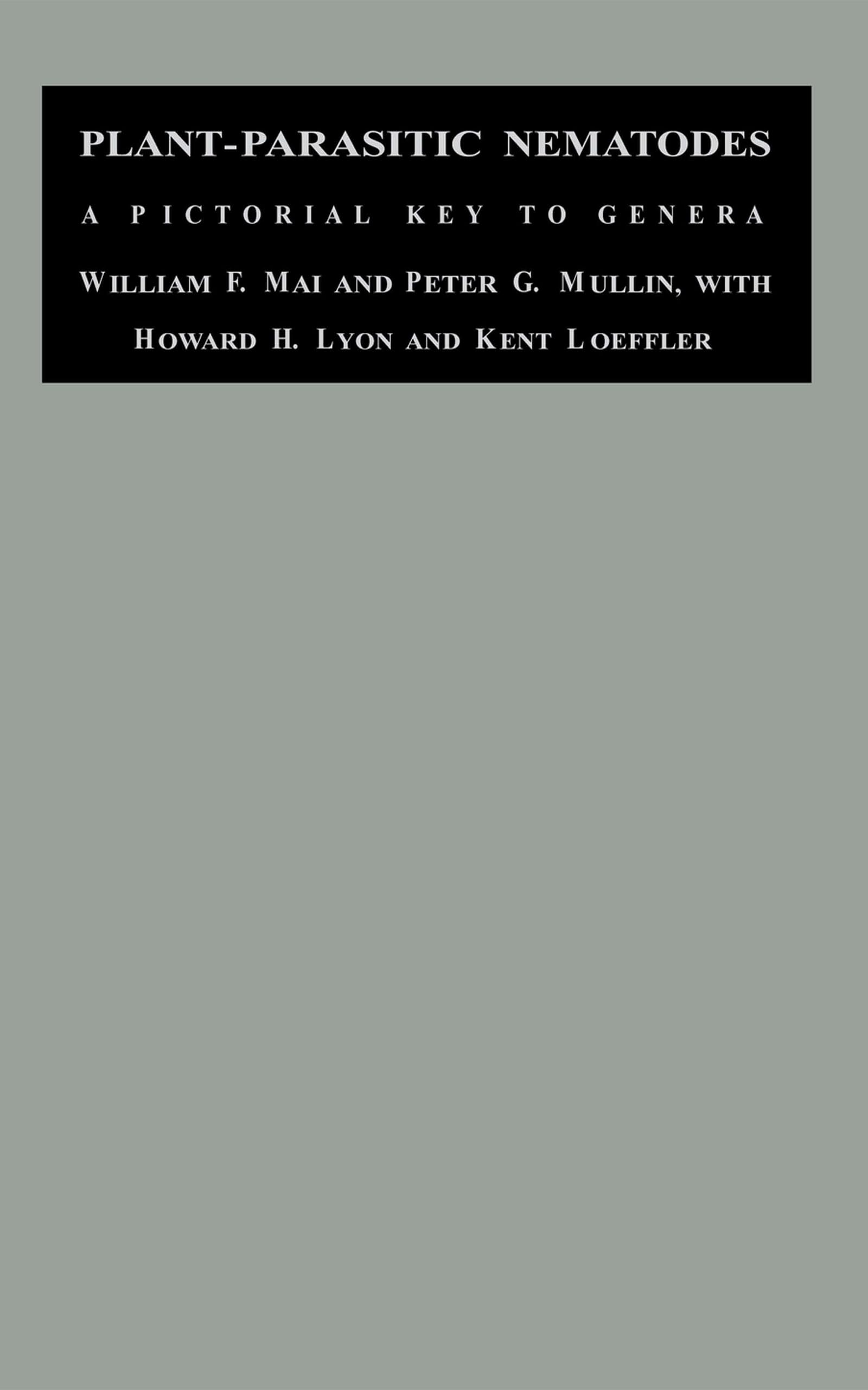 PlantParasitic Nematodes: A Pictorial Key to Genera (Comstock Books),Used