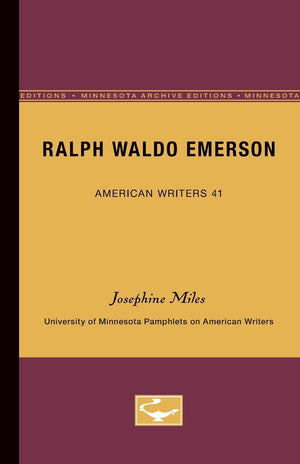 Ralph Waldo Emerson  American Writers 41: University Of Minnesota Pamphlets On American Writers (University Of Minnesota Pamphl,Used