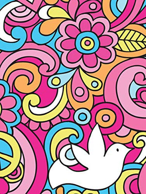 Notebook Doodles Peace Love and Music Guided Journal (Quiet Fox Designs) Fun and Positive Lined Diary with Inspirational Writing,Used