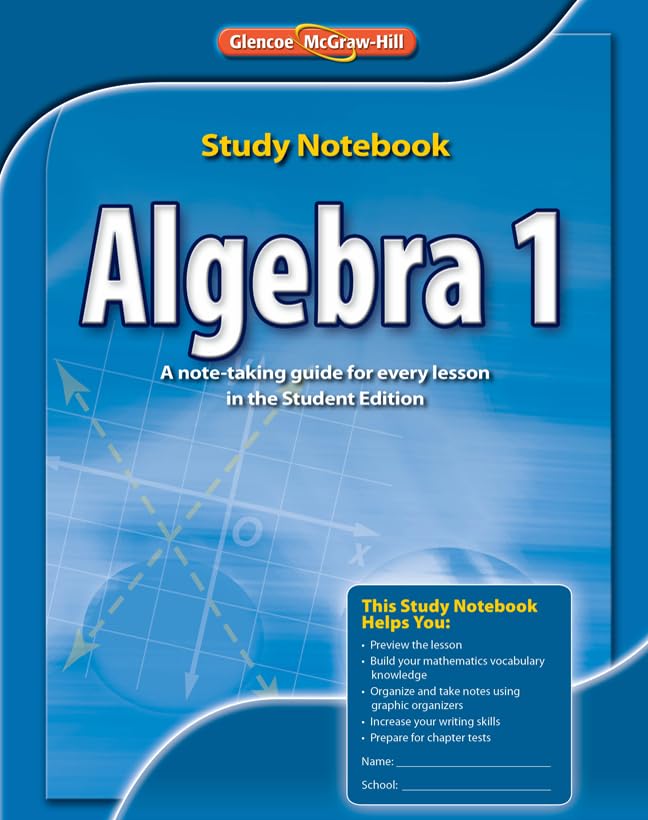 Algebra 1 Study Notebook (MERRILL ALGEBRA 1),Used