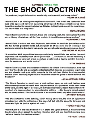 The Shock Doctrine: The Rise of Disaster Capitalism,New