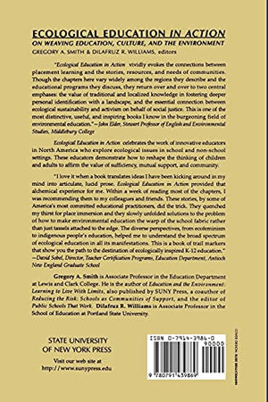 Ecological Education In Action: On Weaving Education, Culture, And The Environment,Used