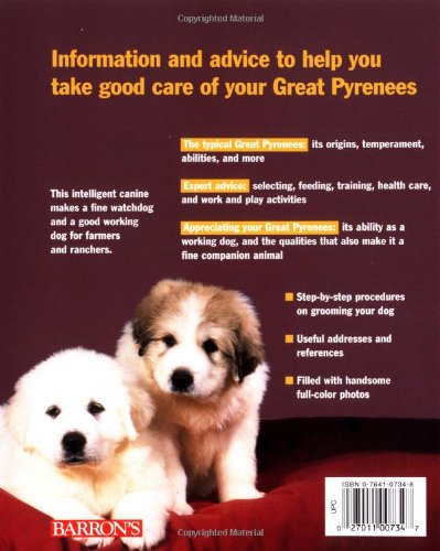 Great Pyrenees: Everything About Purchase, Care, Nutrition, Behavior, and Training (Complete Pet Owner's Manuals),Used