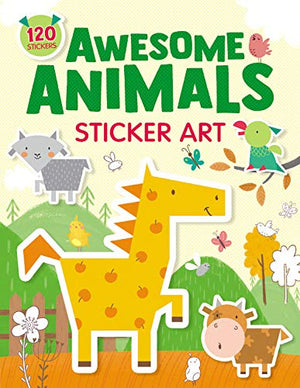 Awesome Animals Sticker Art: 120 stickers! (Clever Sticker & Activity)