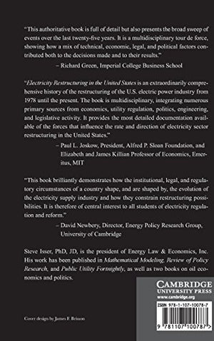 Electricity Restructuring in the United States: Markets and Policy from the 1978 Energy Act to the Present,Used