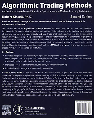 Algorithmic Trading Methods: Applications Using Advanced Statistics, Optimization, and Machine Learning Techniques,Used