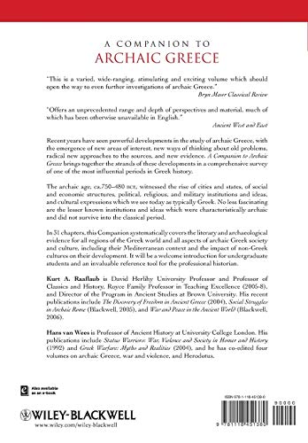 A Companion to Archaic Greece,Used