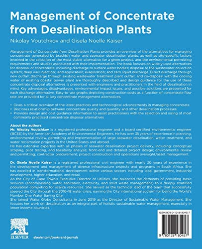 Management of Concentrate from Desalination Plants,Used