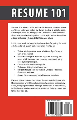 Resume 101: How to Write an Effective Resume, LinkedIn Profile, and Cover Letter,Used