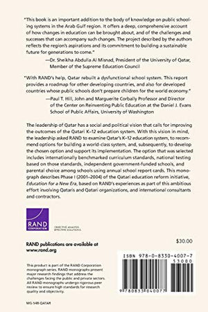 Education for a New Era: Design and Implementation of K12 Education Reform in Qatar,Used