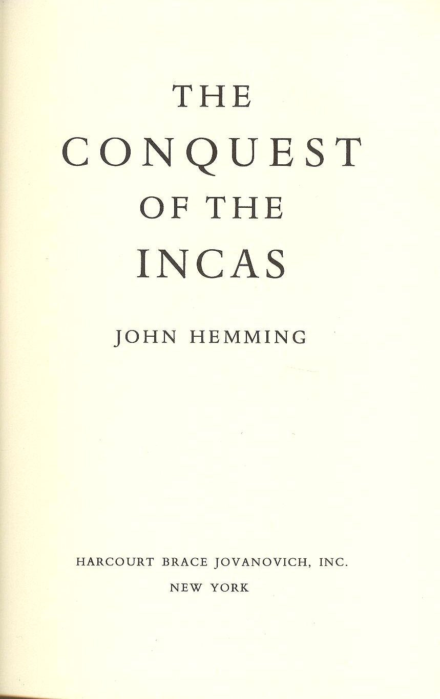 The Conquest Of The Incas,Used