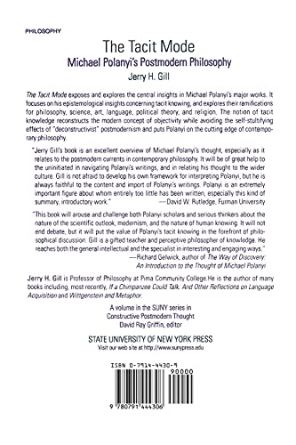 The Tacit Mode: Michael Polanyi's Postmodern Philosophy (Suny Series in Constructive Postmodern Thought),Used