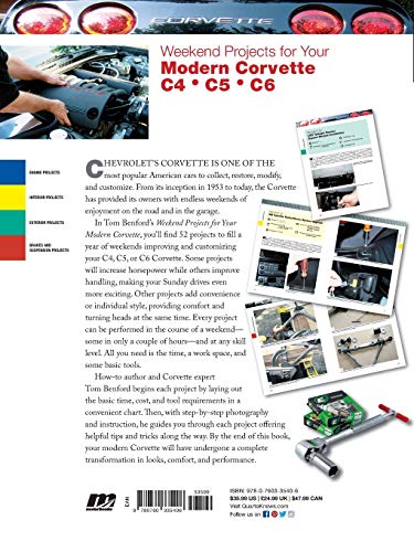 Weekend Projects For Your Modern Corvette: C4, C5, & C6 (Motorbooks Workshop),Used