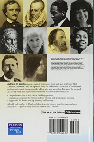 Prentice Hall Literature: Tvtt Anthology Authors InDepth Platinum (Prentice Hall Literature Library),Used