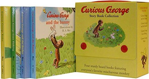 Curious George Four Board Book Set,Used