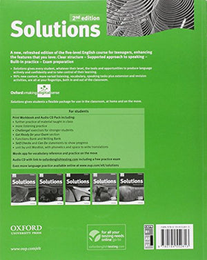 Solutions 2nd edition Elementary. Workbook and Audio CD Pack,Used