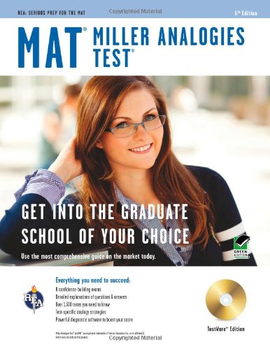 Miller Analogies Test (MAT) with TestWare, 6th Edition (Book & CDROM),Used