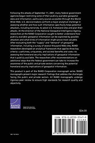 Mapping the Risks: Assessing Homeland Security Implications of Publicly Available Geospatial Information,Used