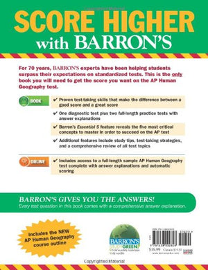Barron's AP Human Geography,Used