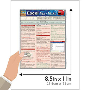 Excel Tips & Tricks QuickStudy Laminated Reference Guide (QuickStudy Computer),Used