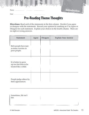 The Outsiders: An Instructional Guide for Literature  Novel Study Guide for 6th12th Grade Literature with Close Reading and Wr,Used