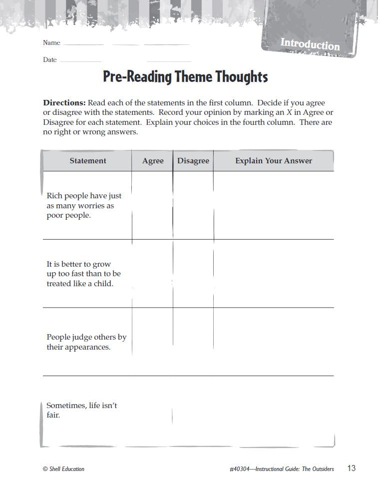 The Outsiders: An Instructional Guide for Literature  Novel Study Guide for 6th12th Grade Literature with Close Reading and Wr,Used