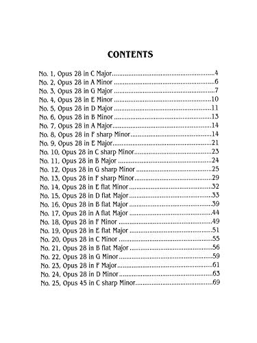 Twentyfive Preludes, Op. 2845 (Kalmus Edition),Used