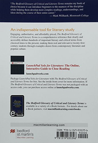 Bedford Glossary of Critical & Literary Terms,New