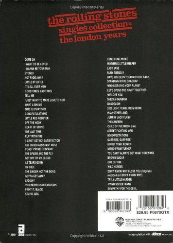 Rolling Stones  Singles Collection* The London Years: Guitar/TAB/Vocal (GTE),Used