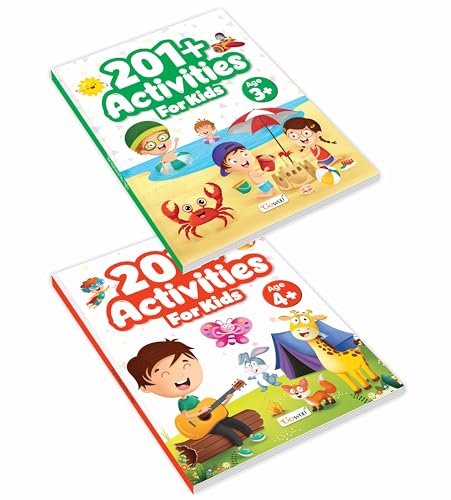 201+ Activities For Kids Age 3 And 4+ : Learning Activity Book For Toddlers, Kids Early Skill Development Books, Thinking And Logic Books For Toddlers | Pack Of 2 Activity Books